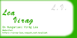 lea virag business card